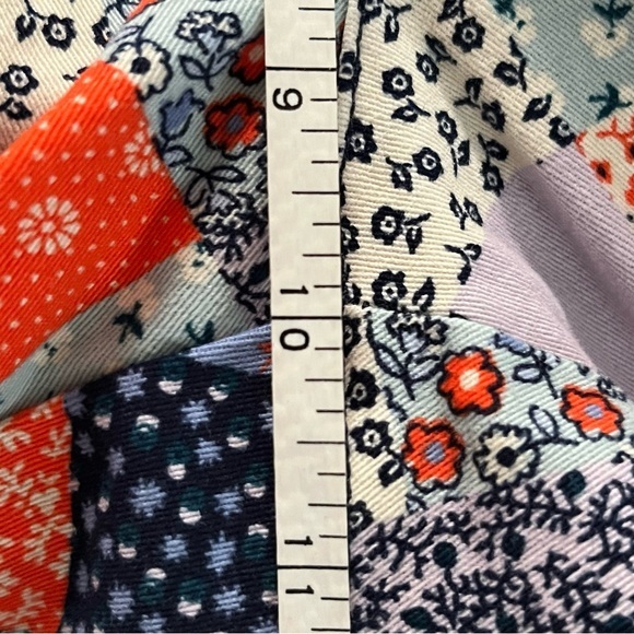 Land's End Women's Mid Rise Pull On Chino Ankle Pants Patchwork‎ Print Size 6 - Picture 12 of 13